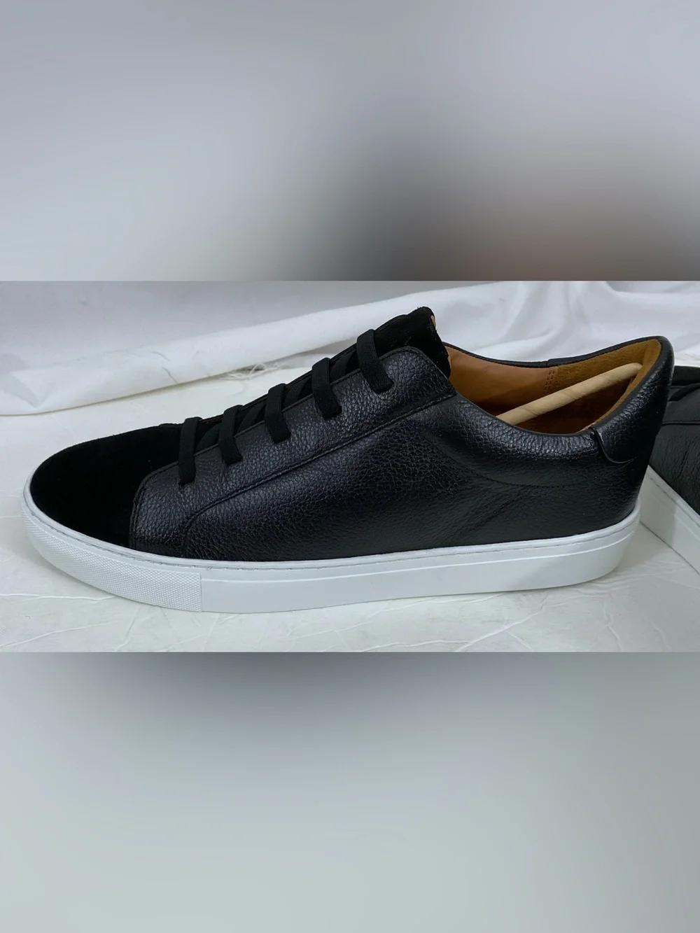 Allen Edmonds Men's Black Fisher Leather Suede Slip On Sneaker Shoes 12 D